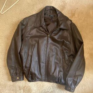Colebrook Men's Leather Coat - Size Large - Excellent Condition - Brown